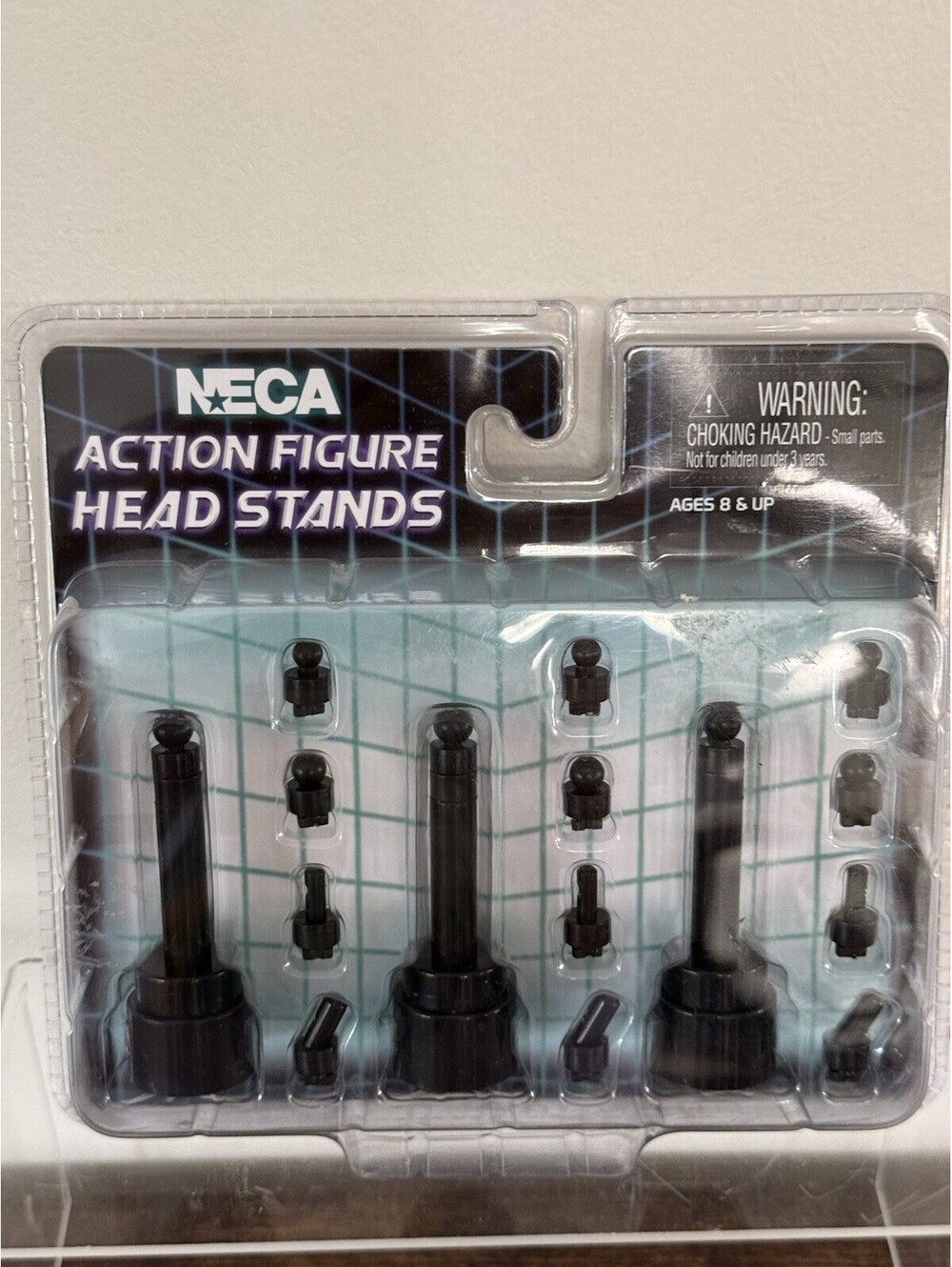Action Figure Head Display Stands Pack of 3 Neca